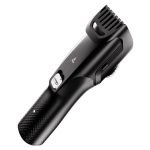boAt Slazer S100 Beard Trimmer For Men, 300 min runtime,2X Fast Charging, USB Type C, Metallic Finish, Adjustable Comb, Stainless Steel Blades, 2 Years Warranty (Phantom Black)