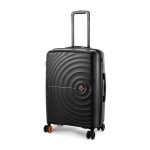 Nasher Miles Polypropylene Spinner Seattle Hard-Sided Check-in Luggage 24 inch | 65cm | 8 Wheels Medium Trolley Bag for Travel | Suitcase (Black)