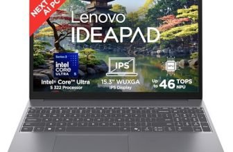 Lenovo Ideapad Slim 3 Intel Core Ultra 5 322 Next-Gen Ai Pc (16Gb Ram/512Gb Ssd/15.3″ (38.8Cm)/Wuxga Ips/Copilot+ Pc/Windows 11/Mso 365 Basic+Office 2024/Backlit Keyboard/Grey/1.6Kg), 83Ur009Qin