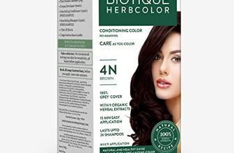 Biotique Herbcolor Conditioning Hair Colour L Ammonia Free Hair Color L 9 Organic Herbal Extracts L Natural And Healthy Shine L 50G + 110Ml| Brown 4N (Pack Of 1)