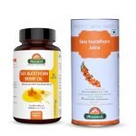 Biosash Sea Buckthorn Wellness Combo, Himalayan Sea Buckthorn Juice 250ml (Makes 50 Glasses) + Berry Oil Capsules 30 Caps | Omega 3 6 7 9, Antioxidant-Rich, Skin & Daily Immunity Support