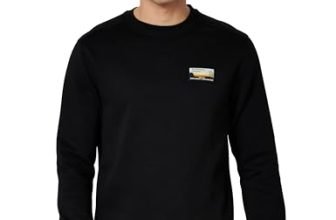 Wildcraft Men Sierra Solid Cotton Blend Round Casual Sweatshirt, Full Sleeve – Regular fit, Black, Small