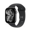 Apple Watch Series 11 GPS 46mm Jet Black Aluminium Case with Black Sport Band – M/L