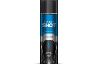 Layer’r Shot Thunder Body Spray for Men 120ml | Long-Lasting Oriental Deodorant | Fresh Bergamot, Mint & Vanilla Notes | Daily Use | Skin-Friendly & IFRA Certified