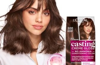 L’Oréal Paris Casting Crème Gloss Hair Color With Glycolic Gloss Complex | 5X Glossier Hair Color | Shade 500 – Medium Brown | 60G + 40Ml + 60G