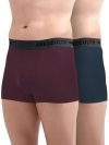 Freecultr Men’S Underwear Micromodal Airsoft Trunk Comfortable – Sweat Proof, Non-Itch, No Chafing, Ultra Soft & Breathable Fabric – Size M Pack Of 2-Sangria Wine,Prussian Blue