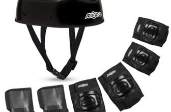 APRODO Kids Protective Gear Set for Roller Skating, Skateboarding & Cycling |for Kids 5 to 12 Years (Black) | Knee and Elbow Pads Wrist Guards Set for Skating, Skateboard & Cycling