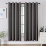 Cortina 80-90% Blackout Solid Window Curtains 5 Feet Set Of 2 – Thermal Insulated | Curtain For Living Room | Drapes For Bedroom | (5 Feet, Grey)