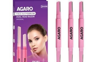 Agaro Imperial Face & Eyebrow Razor For Women (Pack Of 3) | Dual Blade Head With German Blades | Easy Facial Hair Shaping & Shaving | Reusable Up To 5 Times | Rust-Free Durable Blades