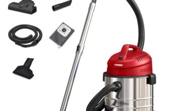 Eureka Forbes Wet & Dry Armor Vacuum Cleaner | 22 kPa High Power Suction | Blower Function | 20 litres Tank Capacity | High Strength Stainless Steel Body | 7 Multipurpose Accessories