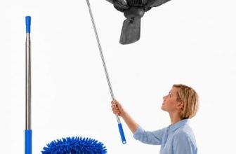 Fan Cleaner Brush With Long Rod Telescopic Cleaning Mop Microfiber Dust Cleaner Foldable Duster For Home Cleaning Microfiber Duster For Cleaning Of Home Kitchen Car Ceiling (Blue-Dense Chenille Fiber)