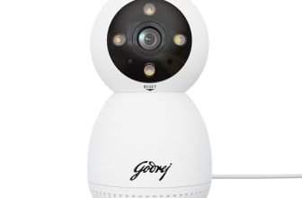 Godrej 3Mp Smart Wi-Fi Cctv Camera | Eve Pro 3 | New Launch | Night Vision | 360° View | Ai Human Tracking | Motion Detection | Indoor Camera | 2-Way Talk | Up To 256Gb Sd Card Support | Alexa Support
