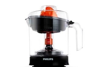 PHILIPS HD2799/00 Citrus Press Juicer Large size with 1L Capacity, 25W, Clear white transparent jar, 2 way rotation