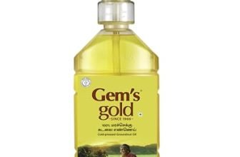 Gem’s Gold Cold pressed Groundnut Cooking Oil 1l | Help Consume 30% Less Oil | Peanut Oil | Marachekku, Chemical Free, Kacchi Ghani, Chekku | Smart Bottle