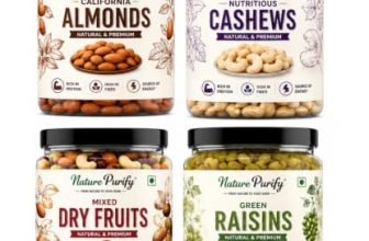 Nature Purify Dry Fruits Combo Pack 250gm Each | (Almond, Cashew, Apricots, Raisins)