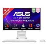 ASUS AiO VM441 (2026), Copilot+PC,Snapdragon X,16GB/512GB,FHD,Touch Screen,23.8″(60.45cm),Win 11,M365 Basic(1Y),Office 24,White,5.47 kg,VM441QA-TWAP001WS,Wireless Keyboard & Mouse,AI PC with 45 Tops