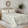 Cortina Cloud Cotton King Size Bedsheet With 2 Pillow Covers | Super Soft, Breathable & Skin-Friendly Bedsheet For Double Bed King Size White Floral Print| (White,270X250 Cm)