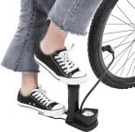 Portable High Pressure Foot Air Pump with Heavy Compressor Cylinder & Pressure Gauge for Bicycle, Car, Motorbike, Football, and Tubeless Tyres | Durable Floor Cycle Pump – Black