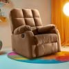 Sleepyhead RX5 Designed by Duroflex – Single Seater Fabric Manual Recliner with Durable Spring Support | Stylish Upholstery | Snug Fit for Luxurious Comfort (Cocoa Brown)
