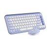 Logitech POP ICON Combo, Bluetooth Keyboard and Mouse Combo, Comfortable Typing, programmable Keys and Buttons, Quiet clicks, Easy-Switch up to 3 Devices – Lilac