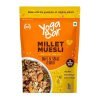 Yogabar Millet Muesli Nuts & Seeds Crunch 500g | No Refined Sugar | High Fibre | Rich in Omega-3 | Protein Source | Breakfast Cereal with Oats, Jowar & Ragi | Veg