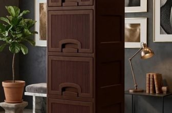 Surety for Safety 4 Compartments Plastic 4 layer drawer Multi-Compartment Organizers(Brown)