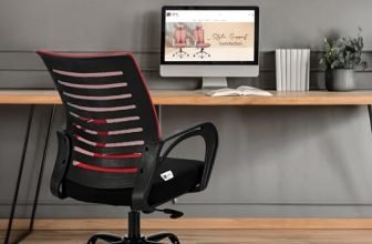 IAFA FURNITURE Diego Office Chair with Height Adjustable Mechanism, Ergonomic Mid-Back Mesh Design,Heavy Duty Metal Base,Adjustable Support, Multi-Adjustment Revolving Chair (Red) (DIY)