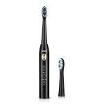 Agaro Cosmic Lite Sonic Electric Tooth Brush For Adults With 5 Modes, 2 Brush Heads & Rechargeable With 4 Hours Charge Lasting Up To 25 Days, Power Toothbrush, (Black)