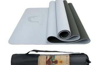 Bodylastics Yoga Mat for Men and Women with Carry Bag TPE 6ft x 2ft x 6mm Large Size Anti Slip & Anti Tear Workout Mat (Matcha Green/Black)