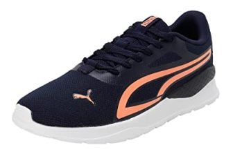 PUMA | Armour V2 Men’s Lightweight Sneakers | Navy-Ultra Orange | 9UK