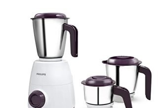PHILIPS HL7505 500W Mixer Grinder (White and Purple)