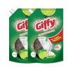 Giffy Liquid Dishwash Gel 900Ml(Pack Of 2) | Green Lime And Active Salt | 50% More Effective | Tough Grease Removal Expert | Turbo Boosters | Mild Fragrance | Removes Tough Malodour | Hand-Safe