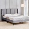 Home Centre | Helios Bravo Aden Upholstered King Size Bed Without Storage | Engineered Wood | Grey | 1 Year Warranty