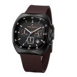 Daniel Hechter Paris Bercy Collection Modern Chronograph Watch for Men with Square Dial and Silicon Band-DHM1001