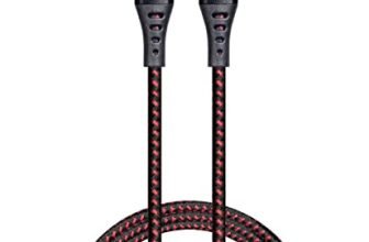 iBall 100W Type-C to Type-C Braided Charging Cable, Fast Charging 20V 5A, 1.5 m, Black + Red