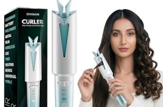 OWNAIR Automatic Hair Curler for Women | Cordless Hair Curler Machine – Dual Modes (Left/Right), 2 Temp Settings (160°C & 190°C), 4200mAh USB-C Rechargeable Iron with 360° Swivel Barrel