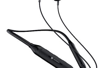 Portronics Harmonics Z7 Bluetooth Wireless in Ear Earphones with Upto 40 Hours Playback, 10mm Dynamic Driver, Gaming Mode, High Bass, IPX4 Water and Sweat Resistant, Type C Fast Charging(Black)