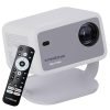 Krisons Razor 006 Smart Projector|1080P Native |4K HD Licensed Netflix/Google|Bluetooth Voice Remote|Upto14000 Lumens|Wi-Fi 6/BT5.4|Android|Auto Focus/Keystone |Primevideo,Hotstar,NetfliX (White Grey)