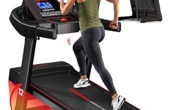 Lifelong 5HP Peak Motorized Treadmill for Home | 12% Auto Incline | 12 Preset Programs | 14 km/h Speed | 110 kg Capacity | LCD Display| Hydraulic Fold | Wide Running Belt | Bluetooth & FitShow App