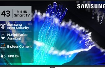 Samsung 108 Cm (43 Inch) Full Hd Led Smart Tizen Tv With Voice Assistance Remote Control | 100+ Free Channels | Hdr 10+ Support | Purcolor | Samsung Knox Security | Digital Tuner | Object Tracking Sound Lite | Adaptive Sound | Q-Symphony(Ua43F5550Fuxxl)