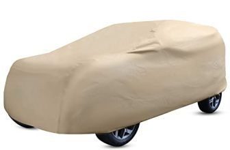 Amazon Brand – Solimo SUV Premium Car Cover, Beige (SUV 300, BRV, Venue, WRV, Creta, Breeza, Jeep Canvas, Ecosport, etc.)