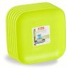 Décor EcoLite Bamboo Dinner Plates | Non Toxic Reusable Dishwasher Safe Dinner Plates | Eco-Friendly Large Size Dinnerware Gift Set – Set of 6, Lime