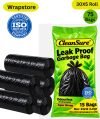 WRAPSTORE Mint Premium Garbage Bags 24*32 | 75 Bags | Leak Proof,Thick & Strong | 30 L | Large 30 L Garbage Bag  Pack Of 75(75Bag )