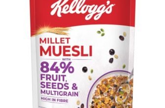 Kellogg’s Millet Muesli with 84% Fruit, Seed & Multigrain| Power Breakfast | No Maida No Palm Oil | India’s No 1 Muesli | 500g
