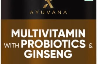 Ayuvana Multivitamin with Probiotics & Ginseng | Supports Energy, Heart & Digestion(60 Tablets)
