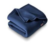 BSB HOME® 300 GSM Special for Heavy Winter Plain Light Weight Polar Fleece Blanket for Single Bed (152×220 cm, Color-Blue)