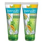 Everyuth Naturals Anti Acne Anti Marks Tulsi Turmeric Face Wash | Tulsi & Turmeric | Reduces Pimples, Acne Marks & Blemishes | 100% Soap-Free | Paraben-Free | 150g Tube (Pack of 2)