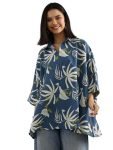 Libas Printed Cotton A-Line Kurti- 29882HM Blue