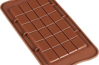 Clazkit – YH-614 Silicone Bar Chocolate Mould Break Apart Choc Block Mould (size : 19*16*2cm) , Chocolate colour