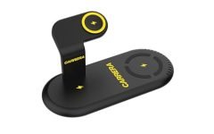 Carrera 22.5W 3 in 1 Magnetic Wireless Charger Stand CWC-233, 15W Fast Charging for Phone, 5W for Earbud, 2.5W for Watch, Type C Cable Included, Multi-Device Compatible